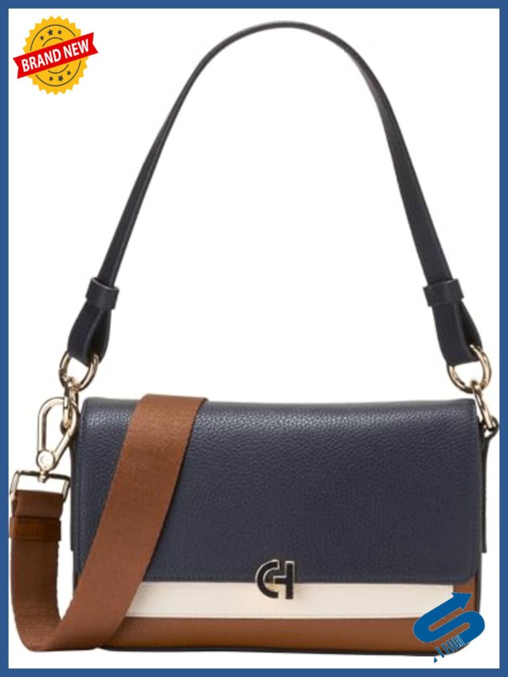 Pebble Leather Mini Shoulder Bag with Removable Strap